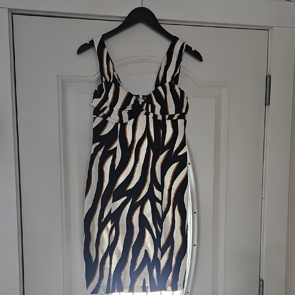 Candie's Black, White, and Brown Mini Dress